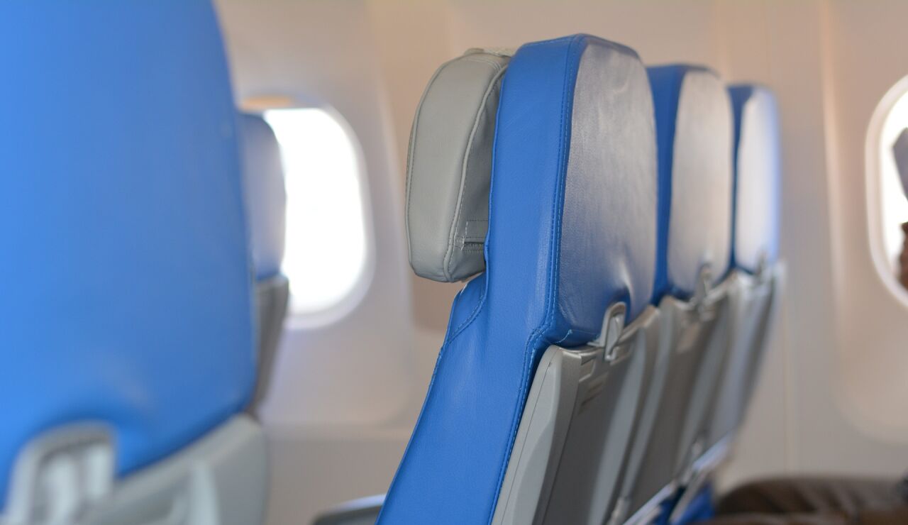 Imagen de archivo de unos asientos en un avión