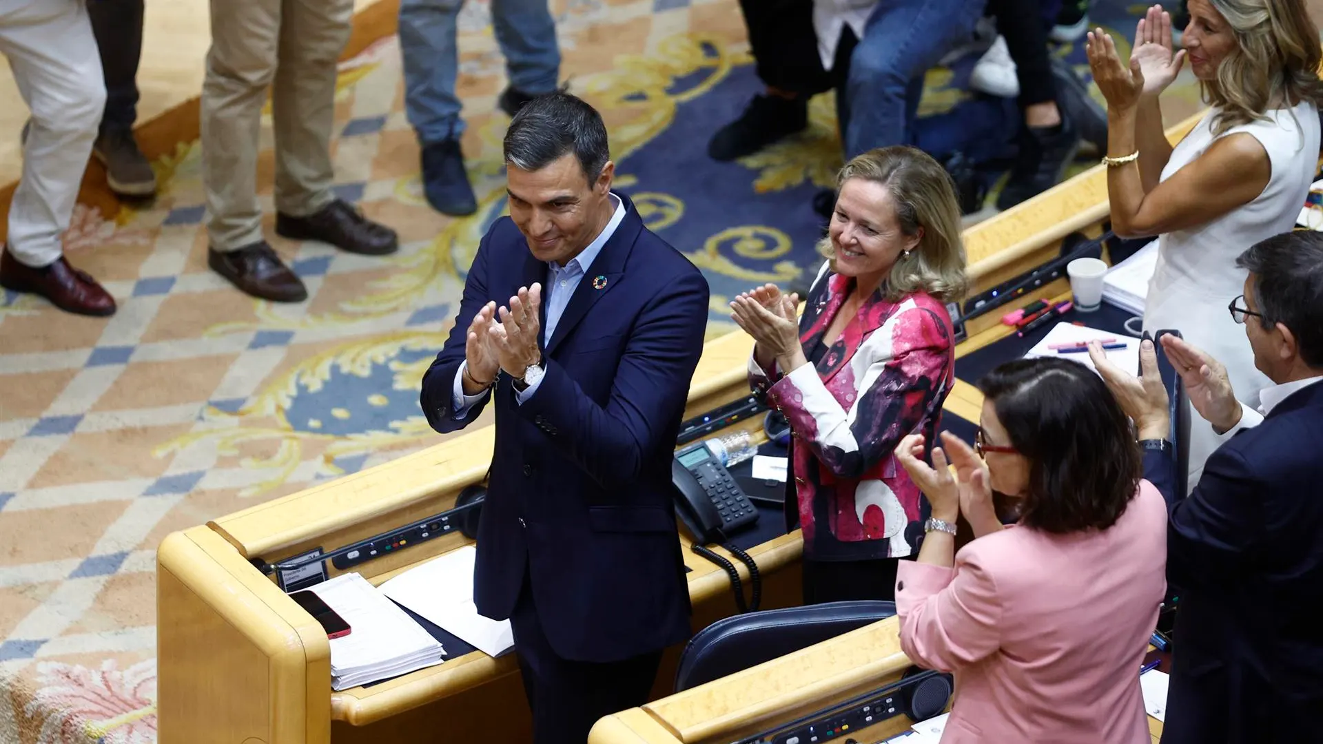 Pedro Sánchez, junto a sus ministros Pedro Sánchez, junto a sus ministros