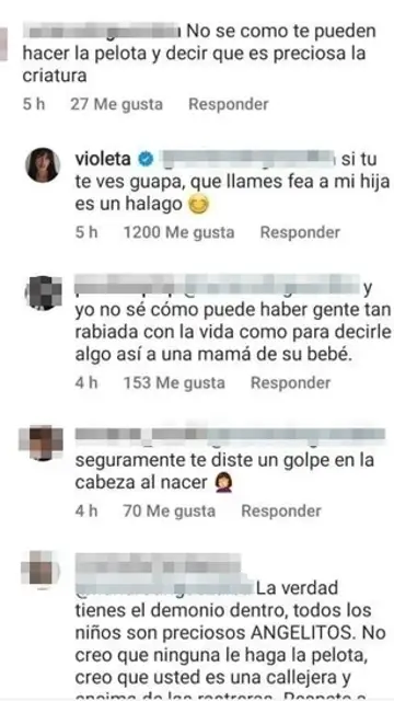 El desafortunado mensaje de una usuaria anónima a Violeta El desafortunado mensaje de una usuaria anónima a Violeta