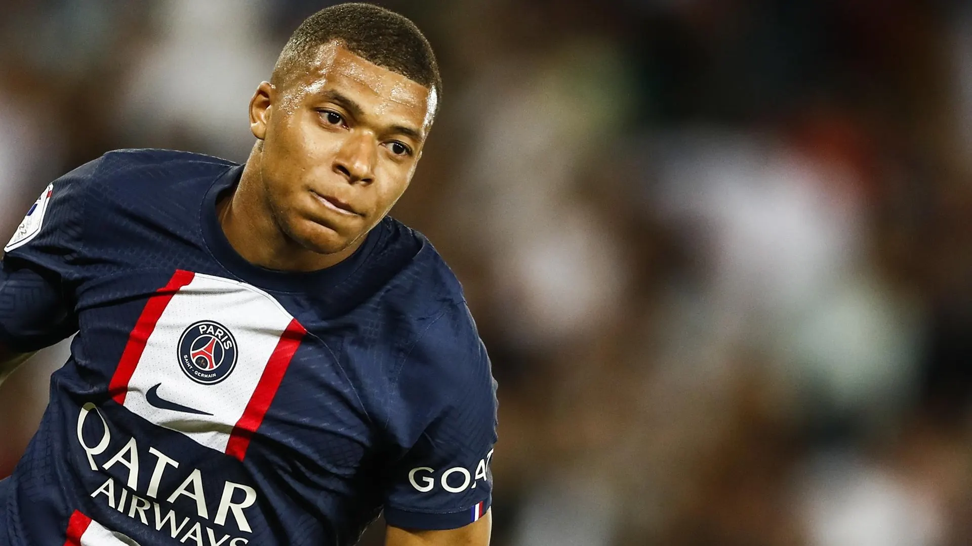 Mbappé, en un partido con el PSG Mbappé, en un partido con el PSG