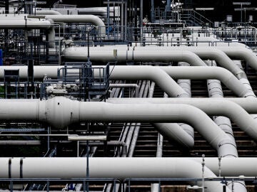Imagen de archivo de una planta compresora de gas en Alemanjia.