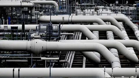 Imagen de archivo de una planta compresora de gas en Alemanjia. Imagen de archivo de una planta compresora de gas en Alemanjia.