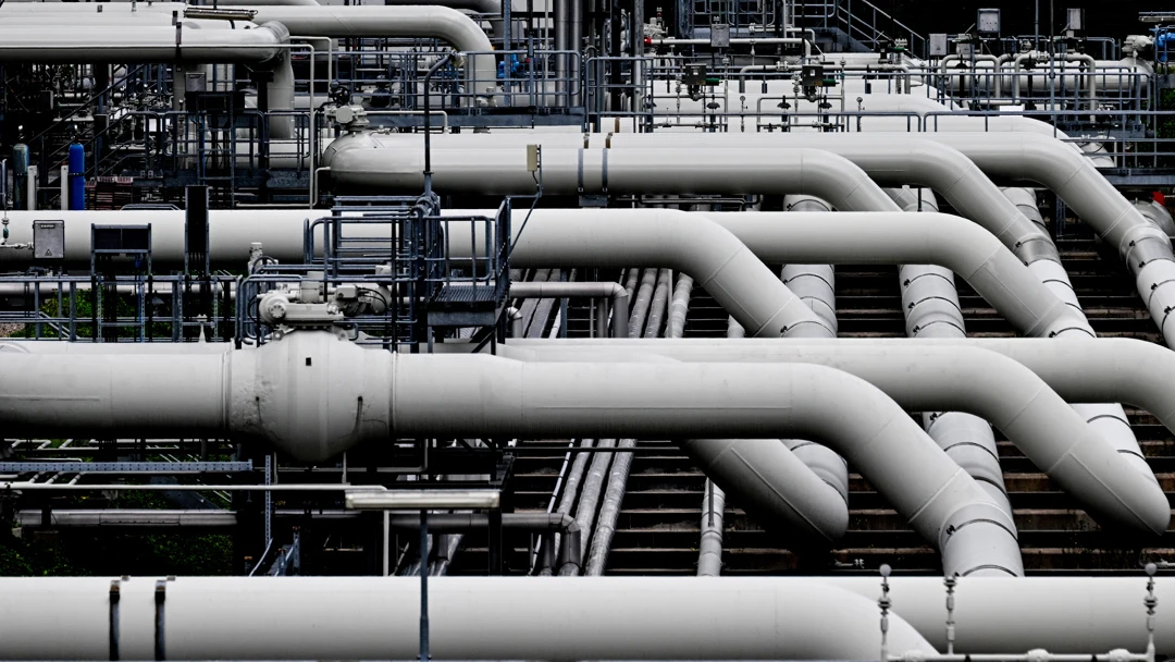 Imagen de archivo de una planta compresora de gas en Alemanjia.