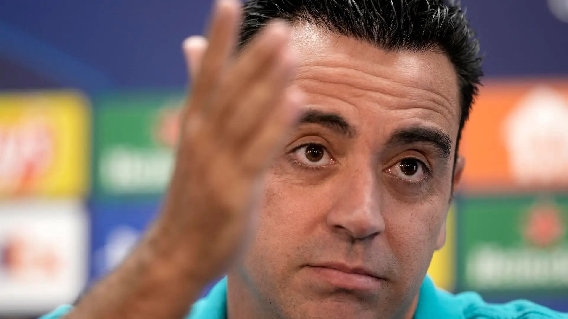 Xavi Hernández, en sala de prensa Xavi Hernández, en sala de prensa