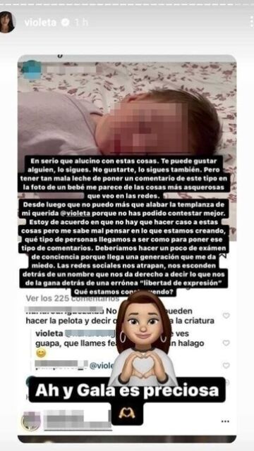 La reflexión de un internauta sobre el desagradable mensaje hacia la hija de Violeta