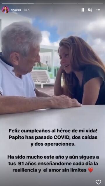 Las emotivas palabras de Shakira a su padre