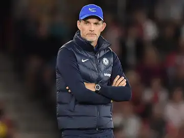 Thomas Tuchel dirigiendo al Chelsea durante un partido Thomas Tuchel dirigiendo al Chelsea durante un partido