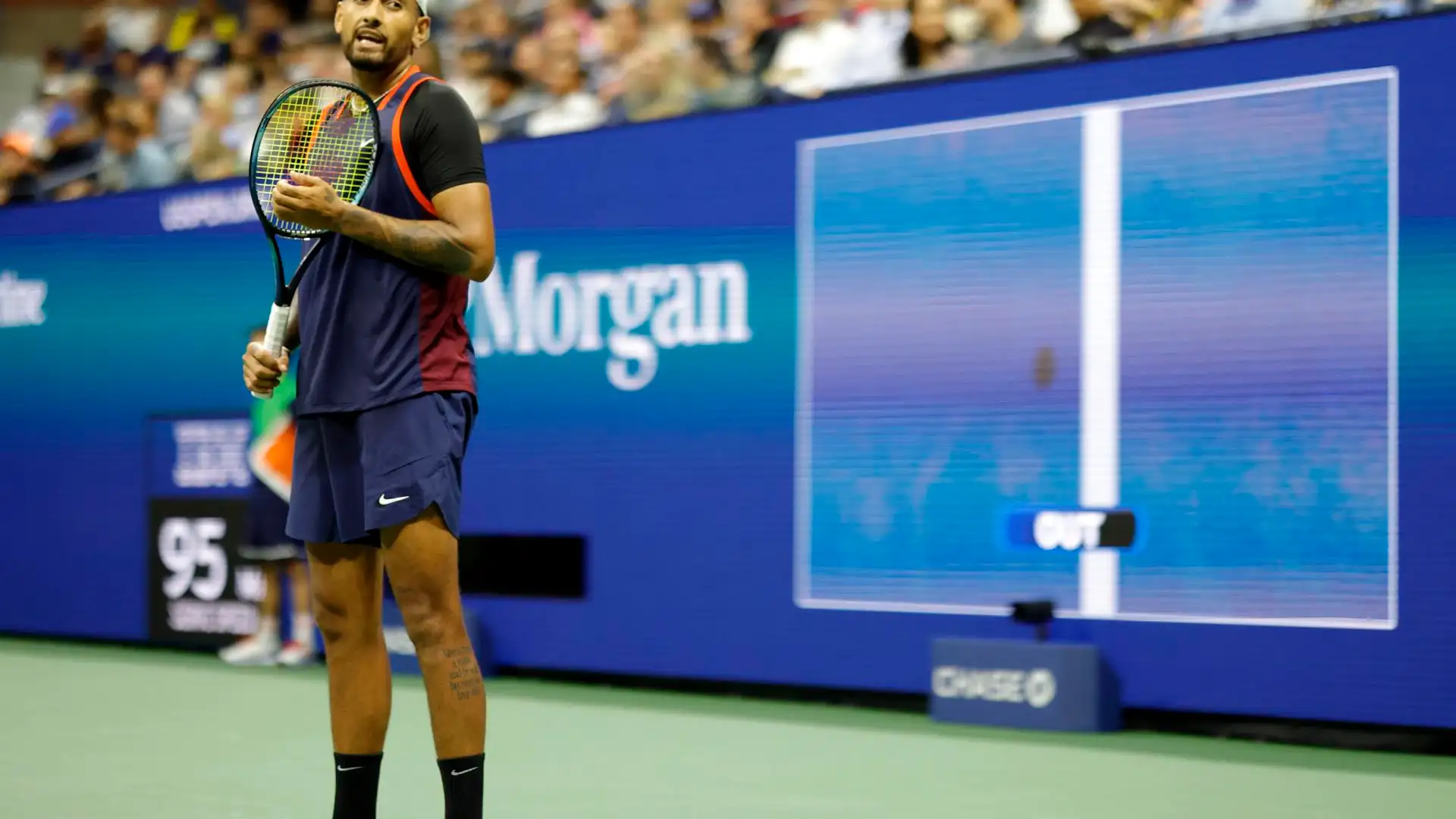 Kyrgios se lamenta durante su partido contra Khachanov Kyrgios se lamenta durante su partido contra Khachanov
