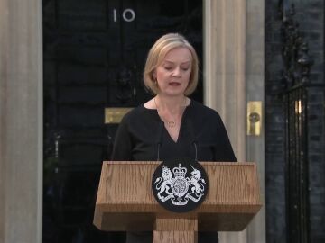 La primera ministra, Liz Truss, en su discurso tras la muerte de Isabel II