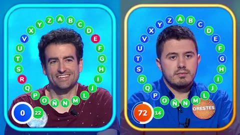 Rafa se resigna en ‘El Rosco’ a la suerte de Orestes tras dos fallos: ¿alcanzará sus 22 aciertos? Rafa se resigna en ‘El Rosco’ a la suerte de Orestes tras dos fallos: ¿alcanzará sus 22 aciertos?