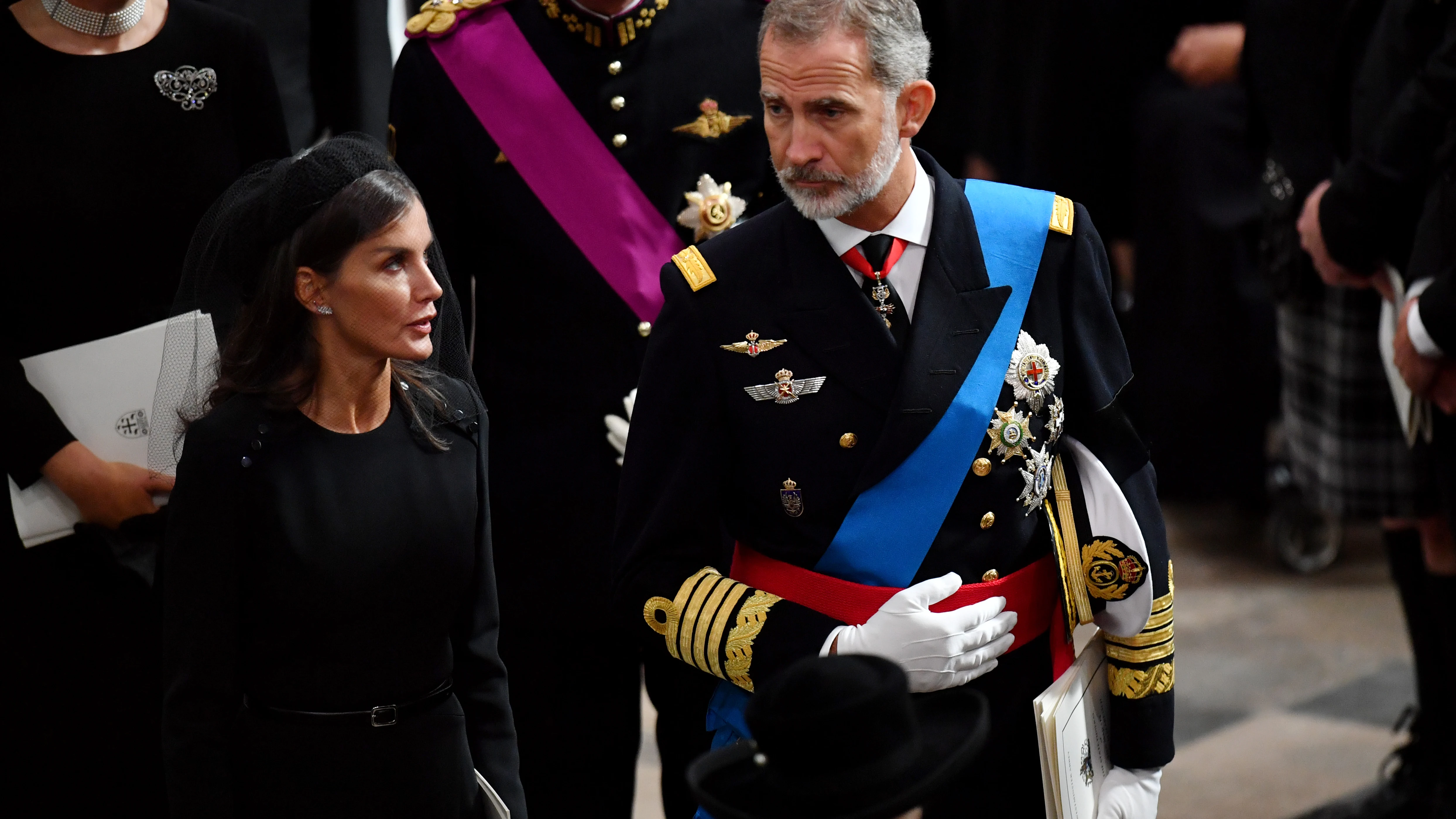 La reina Letizia y el rey Felipe VI asisten al funeral de Estado de Isabel II La reina Letizia y el rey Felipe VI asisten al funeral de Estado de Isabel II