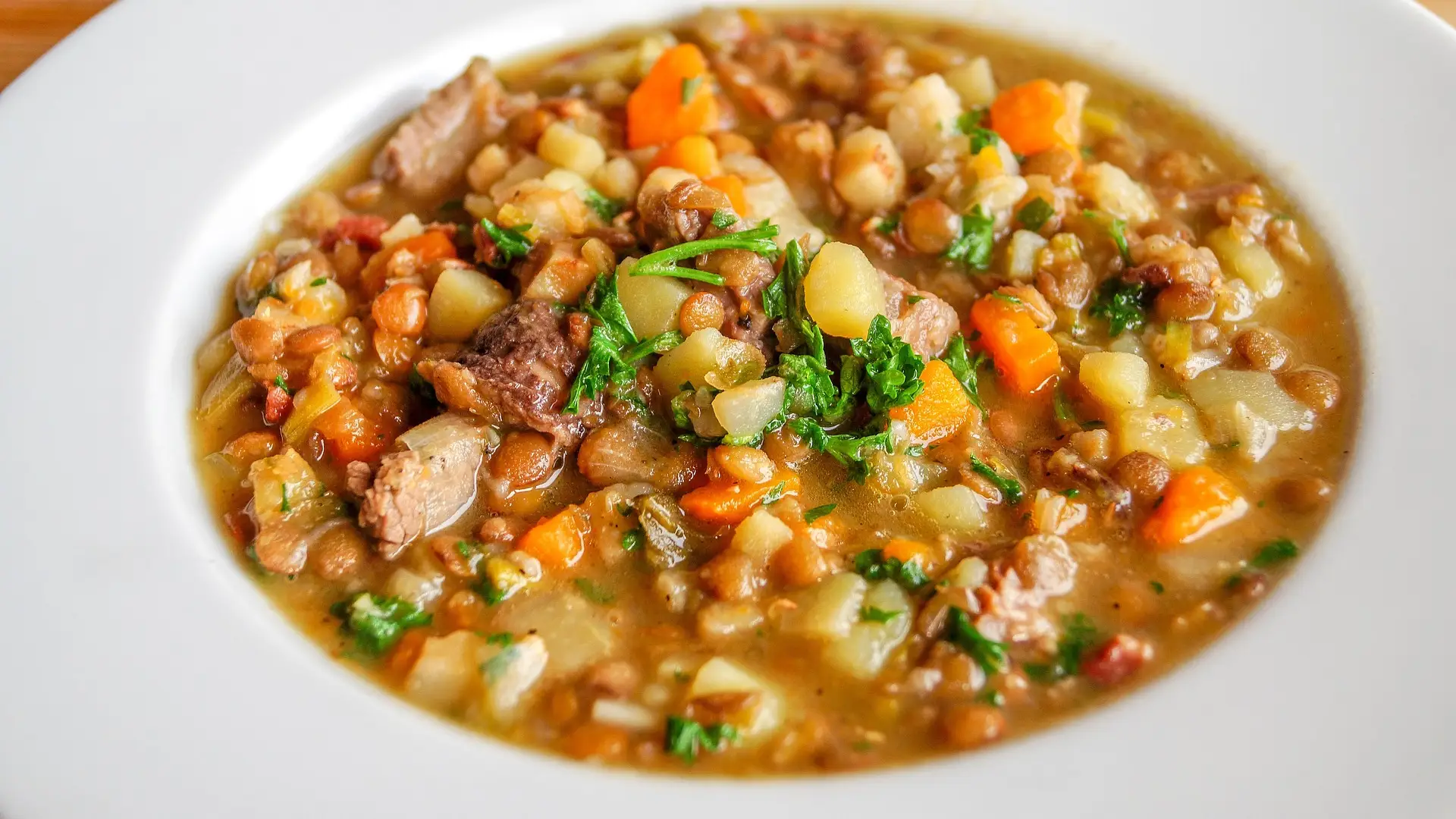 Una sopa de lentejas