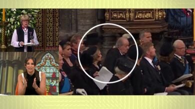 Las comentadas imágenes de los reyes don Juan Carlos y doña Sofía en el funeral de Isabel II