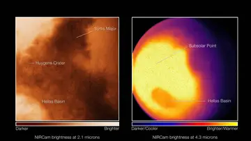 Primeras imágenes del planeta Marte captadas por el telescopio espacial James Webb