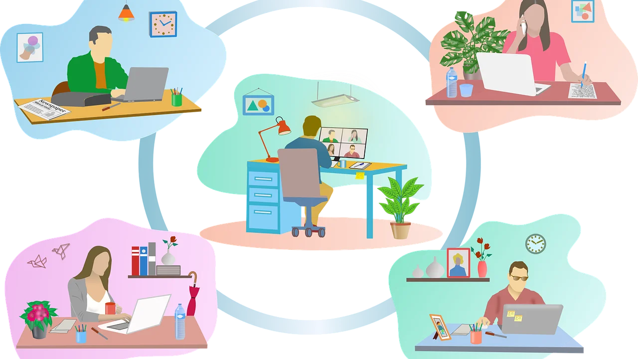 Infografía del teletrabajo Infografía del teletrabajo