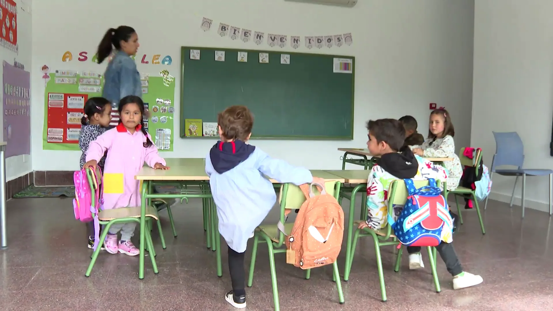 Los nuevos alumnos de la escuela de Villar del R&iacute;o, en Soria