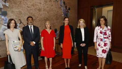 Reina Letizia en una reunión en Nueva York