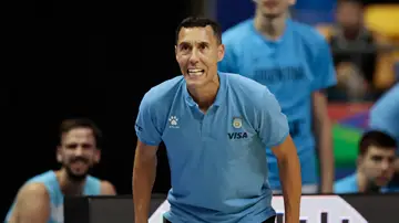 Pablo Prigioni, en un partido de la selección argentina de baloncesto Pablo Prigioni, en un partido de la selección argentina de baloncesto