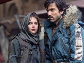 Diego Luna y Felicity Jones en 'Rogue One'