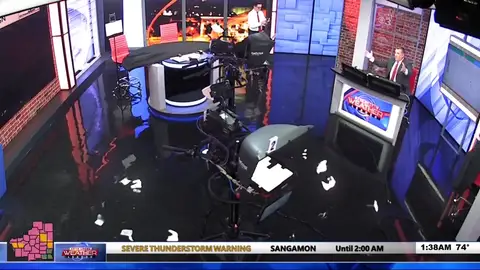 Plató de tv inundado en EEUU Plató de tv inundado en EEUU