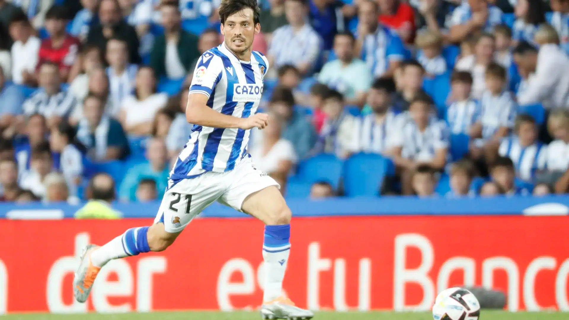 David Silva, en un partido con la Real Sociedad