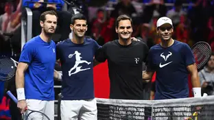 Federer, Nadal, Djokovic y Murray en el O2 Arena de Londres Federer, Nadal, Djokovic y Murray en el O2 Arena de Londres