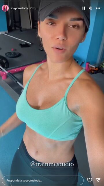 Melody durante un entrenamiento