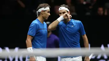 Federer y Nadal en la Laver Cup de 2017 en Praga