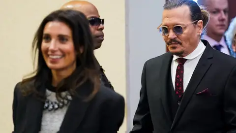 Johnny Depp y Joelle Rich  Johnny Depp y Joelle Rich