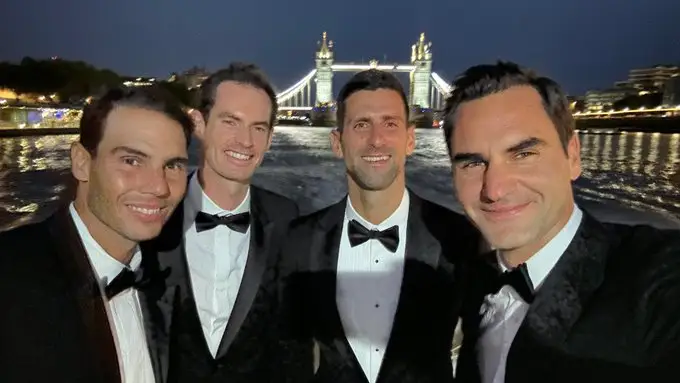 Roger Federer, junto al 'Big Four' 