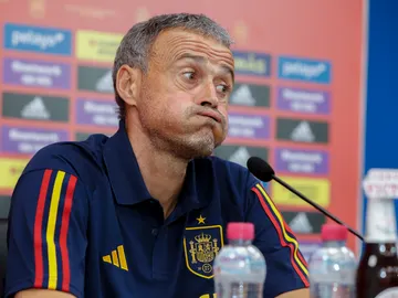 Luis Enrique comparece ante los medios en Las Rozas Luis Enrique comparece ante los medios en Las Rozas