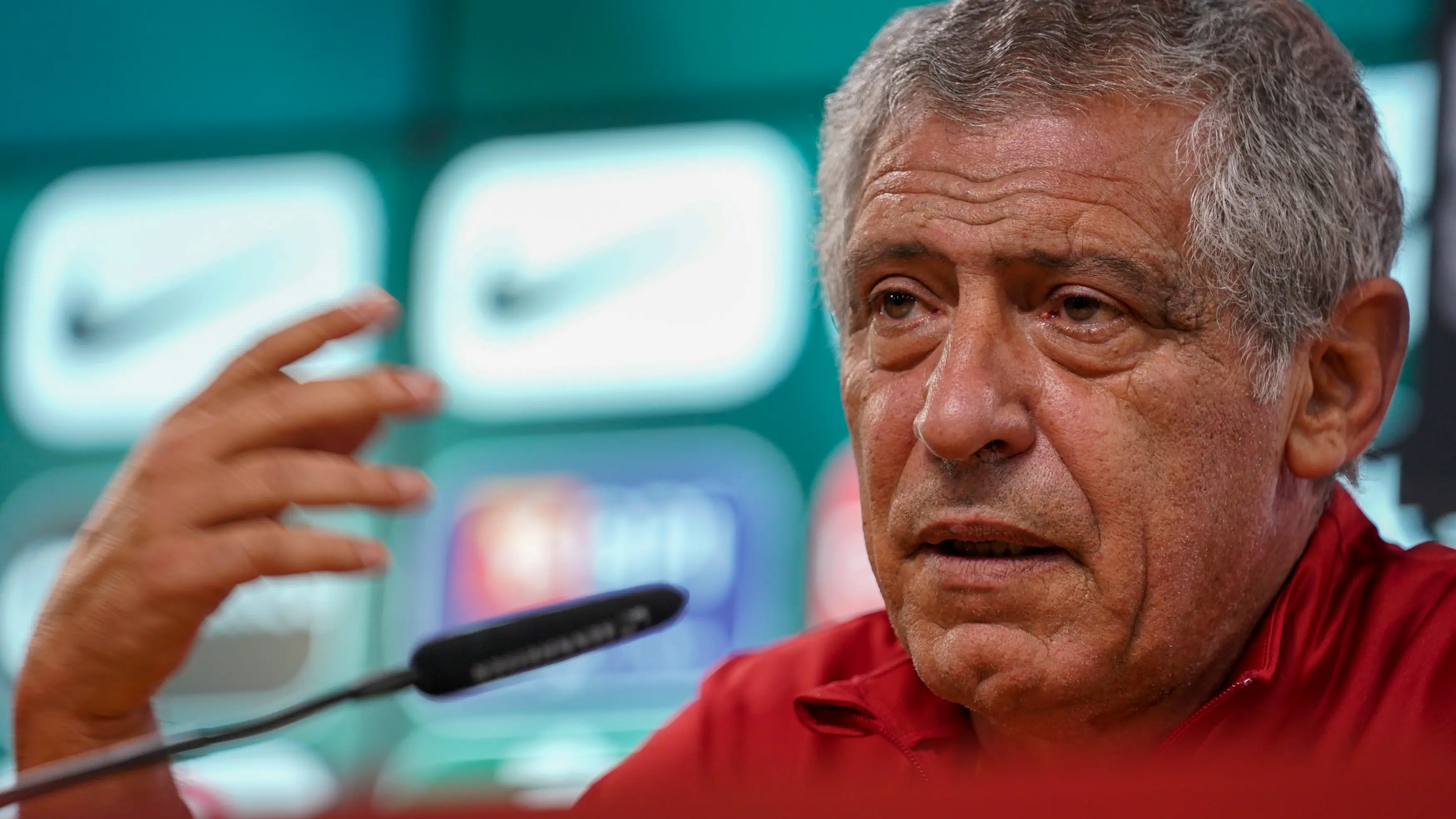 Fernando Santos, seleccionador de Portugal, en rueda de prensa