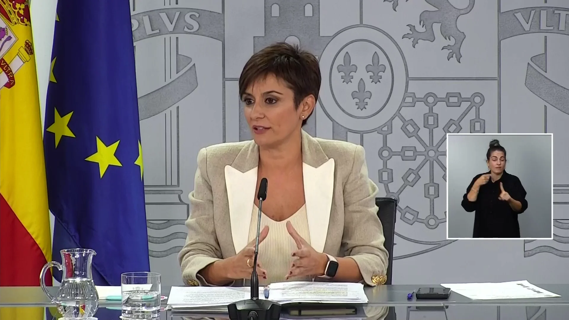 La ministra portavoz del Gobierno de Espa&ntilde;a, Isabel Rodr&iacute;guez