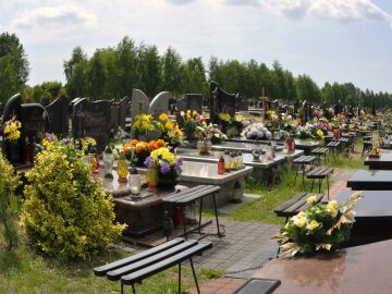 Flores en el cementerio 