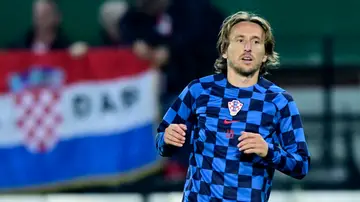 Luka Modric se ejercita antes de un partido de Croacia Luka Modric se ejercita antes de un partido de Croacia
