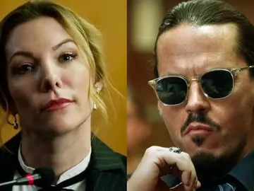 Mark Hapka y Megan Davis en la película de Johnny Depp contra Amber Heard Mark Hapka y Megan Davis en la película de Johnny Depp contra Amber Heard