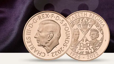 Así es la nueva moneda con el rostro del rey Carlos III y la moneda que homenajea a Isabel II Así es la nueva moneda con el rostro del rey Carlos III y la moneda que homenajea a Isabel II
