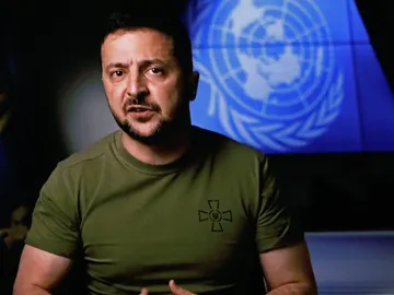 El presidente de Ucrania, Volodímir Zelenski El presidente de Ucrania, Volodímir Zelenski