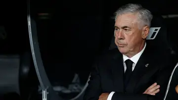 Carlo Ancelotti, en el banquillo del Santiago Bernabéu Carlo Ancelotti, en el banquillo del Santiago Bernabéu