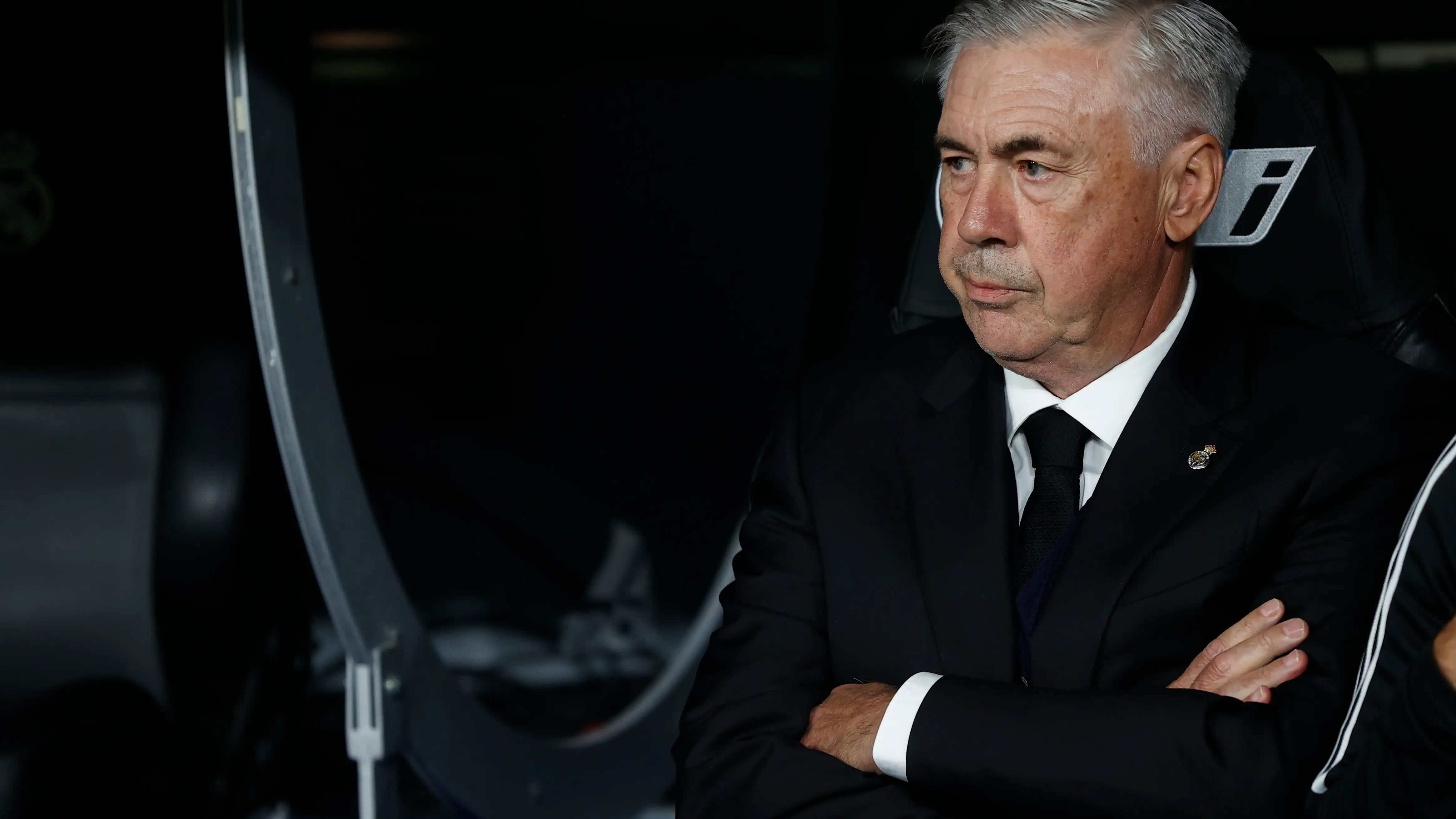 Carlo Ancelotti, en el banquillo del Santiago Bernabéu Carlo Ancelotti, en el banquillo del Santiago Bernabéu