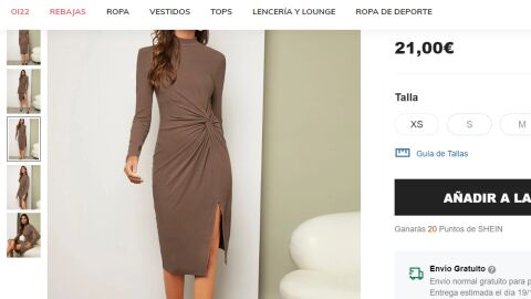 Vestido con fruncido