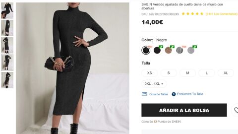 Vestido básico negro