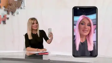 Sandra Golpe utiliza un filtro en directo Sandra Golpe utiliza un filtro en directo