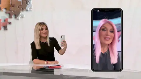 Sandra Golpe utiliza un filtro en directo Sandra Golpe utiliza un filtro en directo
