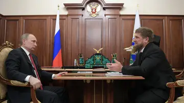 Líder checheno, Ramzán Kadírov, con Putin Líder checheno, Ramzán Kadírov, con Putin