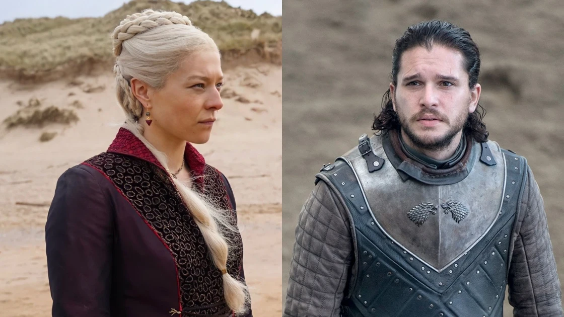 Rhaenyra en 'La Casa del Dragón' y Jon Snow en 'Juego de Tronos'