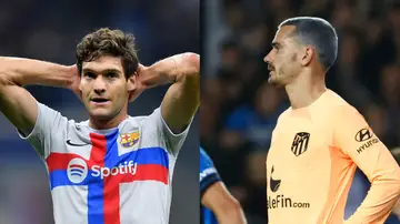 Marcos Alonso y Griezmann, en la Champions League Marcos Alonso y Griezmann, en la Champions League