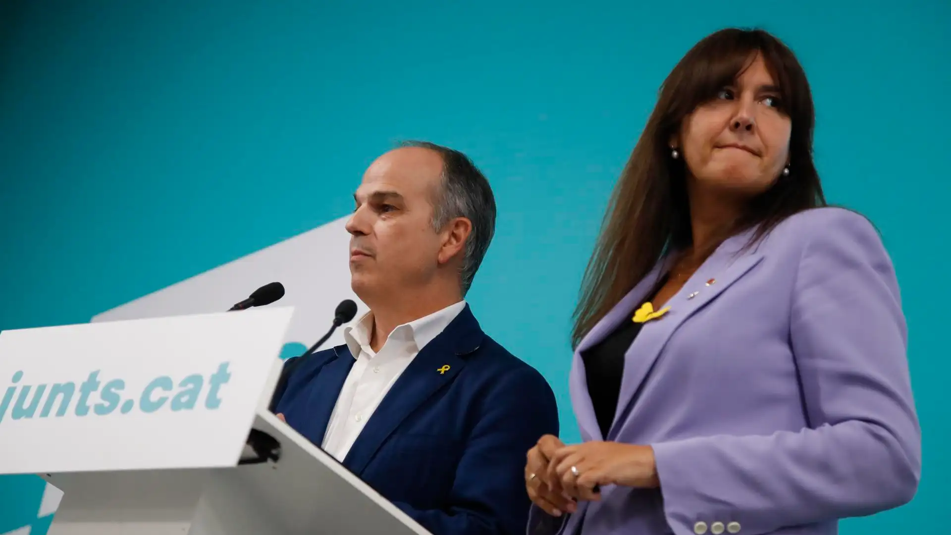 El secretario general de JxCat Jordi Turull (i) y la presidenta Laura Borràs (d) El secretario general de JxCat Jordi Turull (i) y la presidenta Laura Borràs (d)