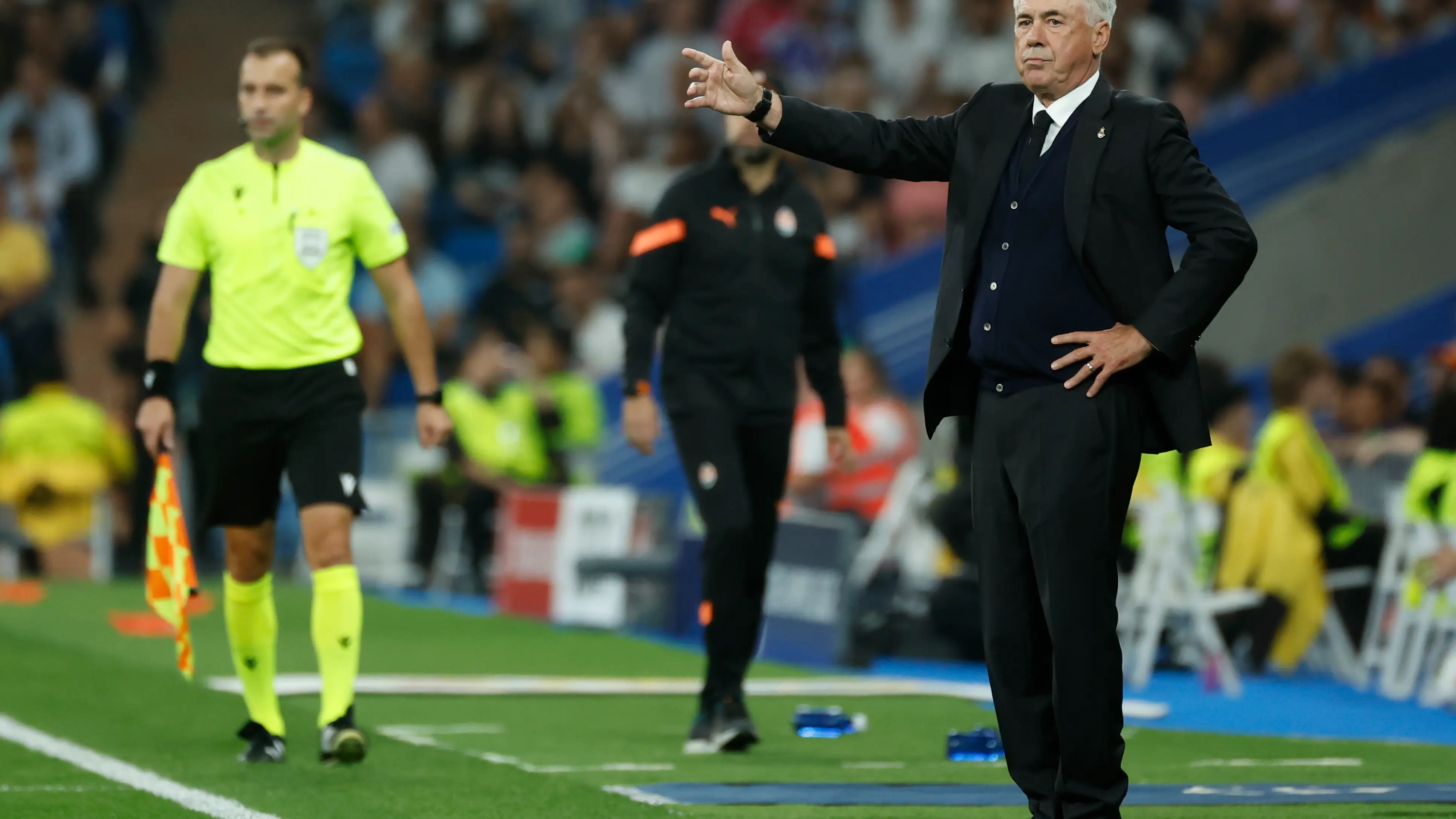 Carlos Ancelotti, durante el partido de Liga de Campeones ante el Shakhtar Donetsk