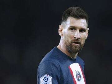 Messi en un partido oficial del PSG